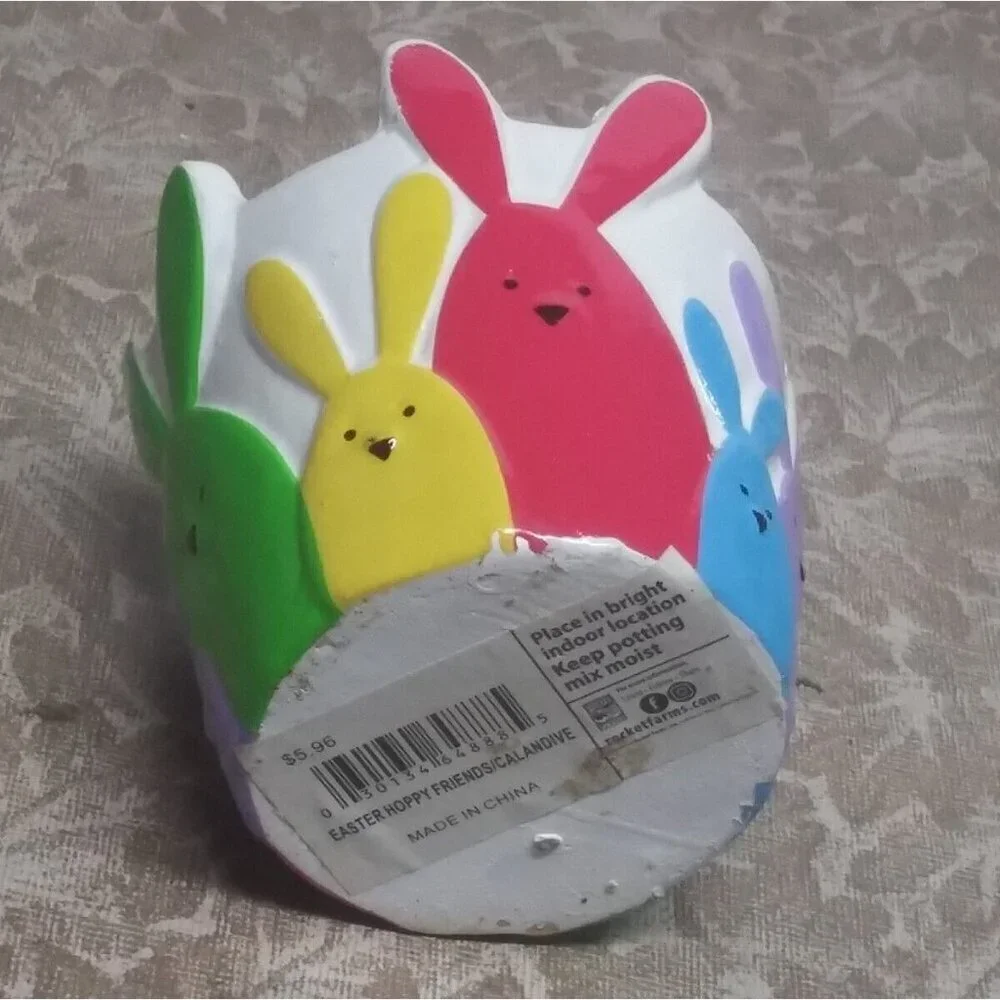 Bunny Rabbit Candle Holder Votive Easter Calandive colorful multicolor